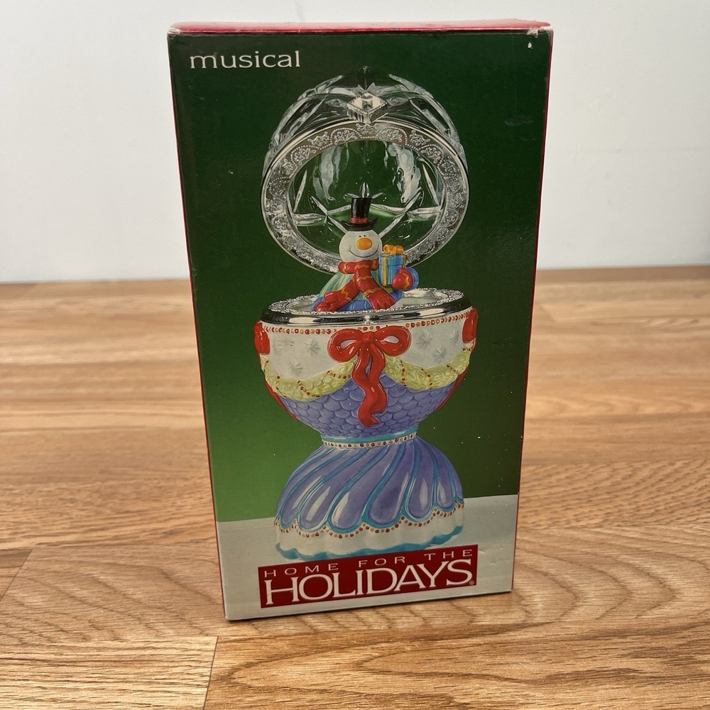 Home For The Holidays Rotating Musical Christmas Egg Frosty The Snowman